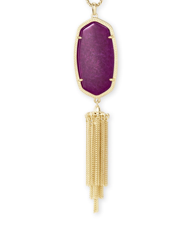 Rayne Gold/Purple Jade Necklace - She Chester