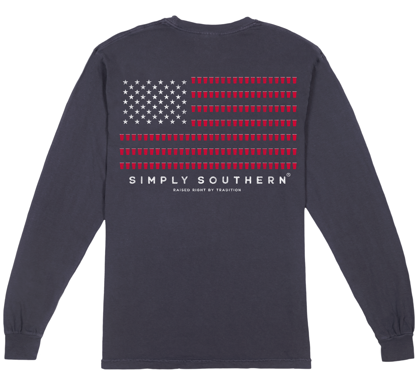 Red Solo Cup Flag Long Sleeve -