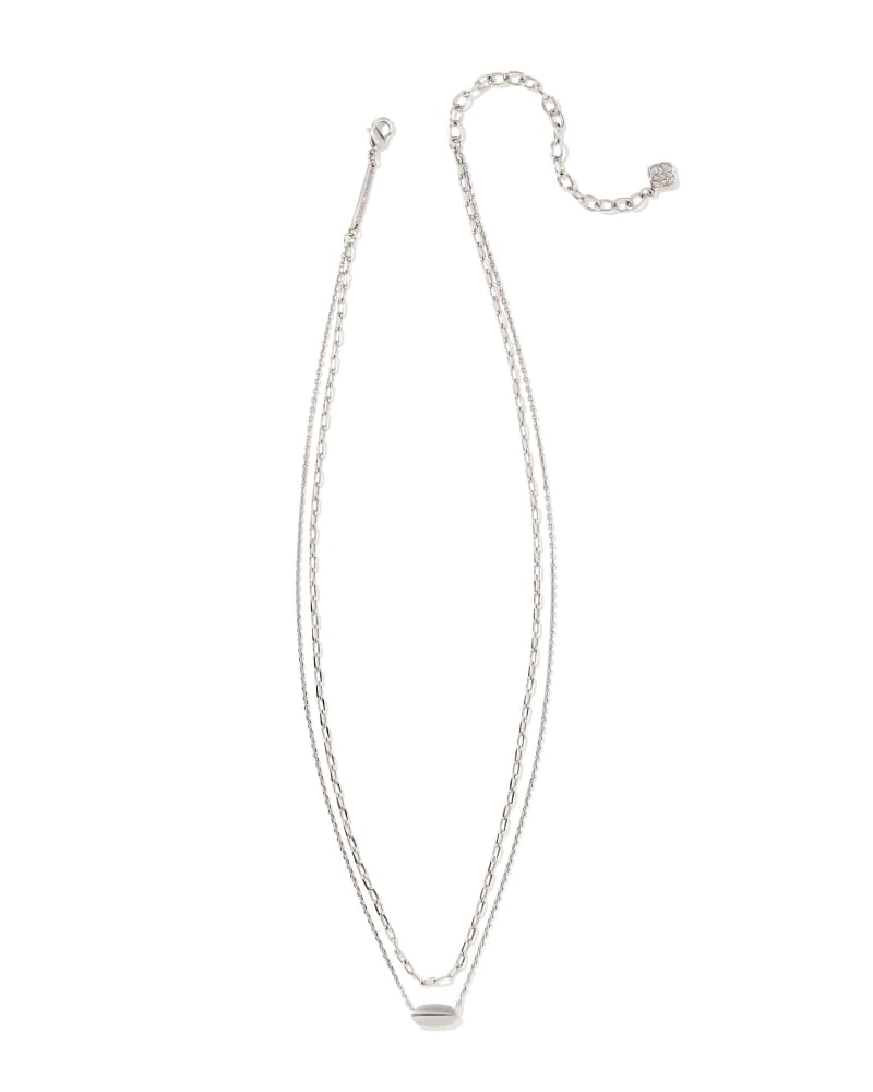 BROOKE MULTI STRAND NECKLACE RHODIUM METAL