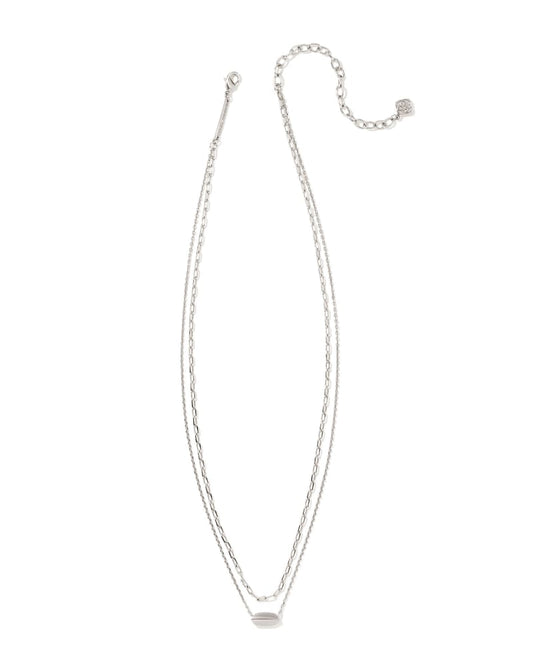 BROOKE MULTI STRAND NECKLACE RHODIUM METAL