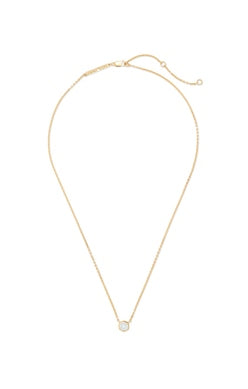 DAVIE PENDANT NECKLACE 18K GOLD VERMEIL ROCK CRYSTAL