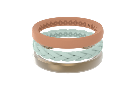 Stackable Gold Coast Groove Rings - She Chester