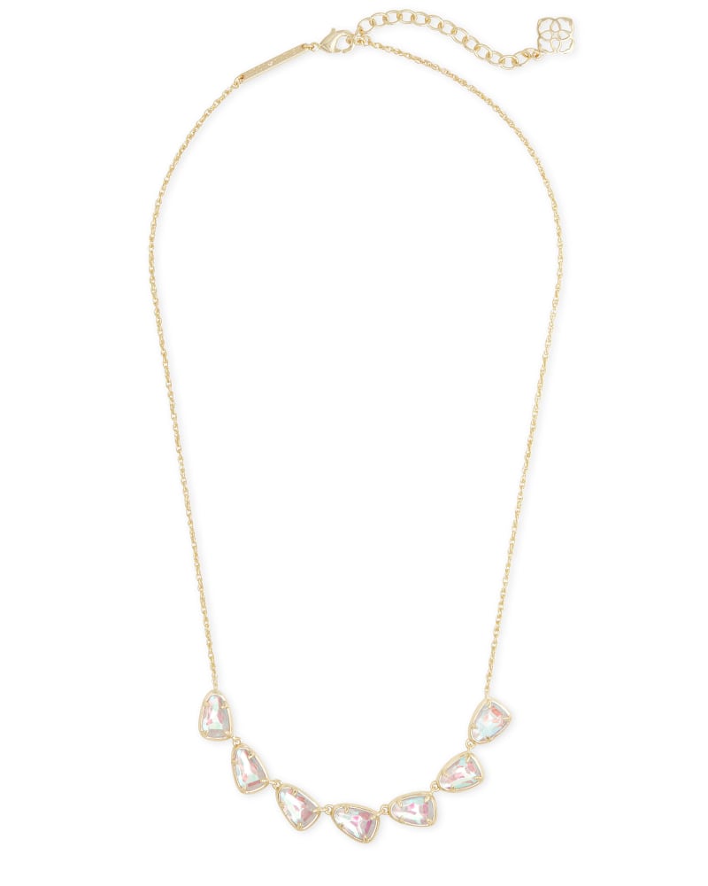 Susanna Gold Dichroic Glass Multi Strand Necklace