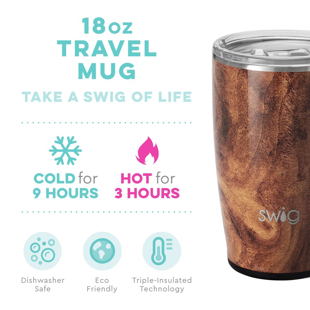 Black Walnut Travel Mug (18oz)