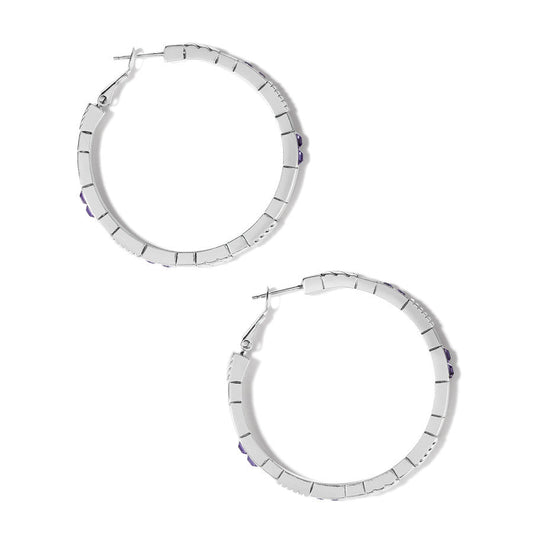 Tapestry Royal Hoop Earrings - JA9163 - She Chester