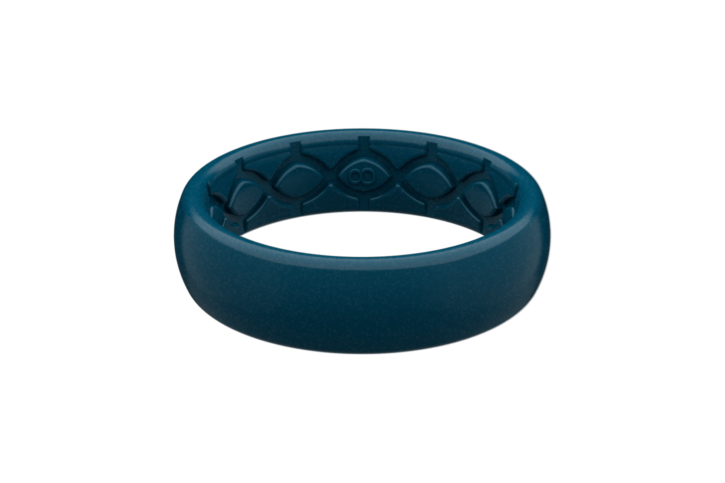 Thin Dark Ocean Groove Ring - She Chester
