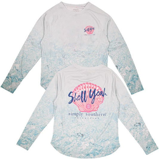 SS Rash Guard - Shell Yeah Mint -