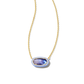 Elisa Enamel Gold Dark Lavender Ombre Illusion