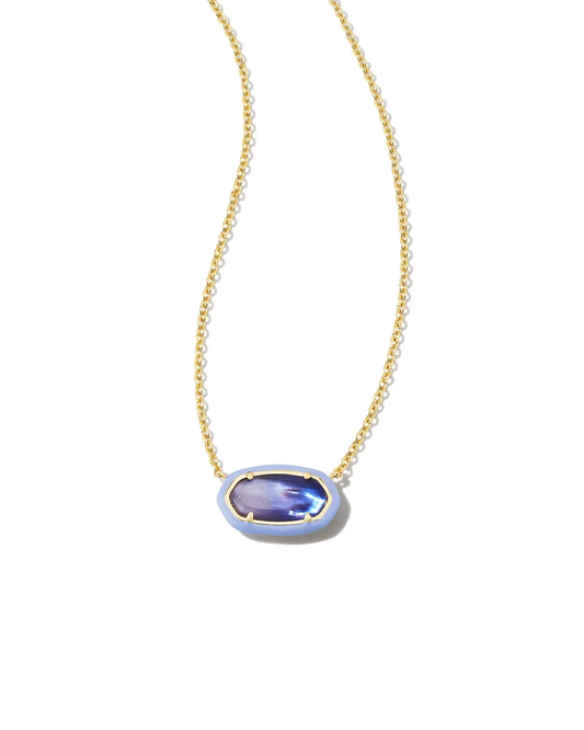 Elisa Enamel Gold Dark Lavender Ombre Illusion