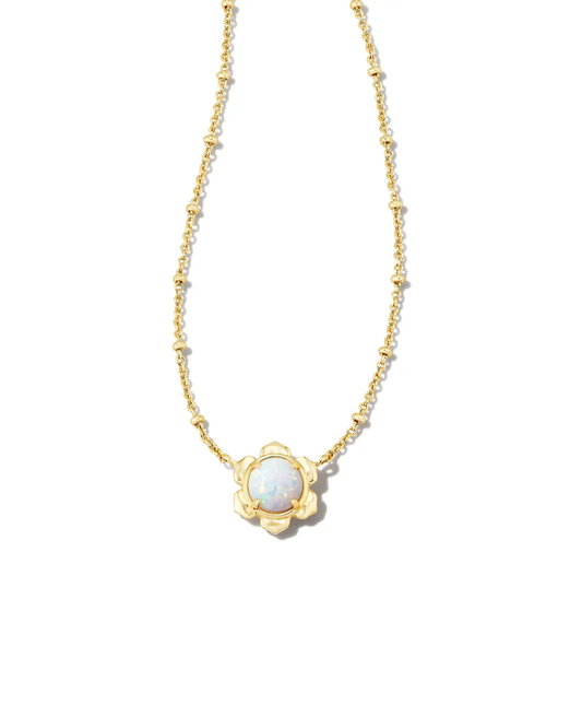Susie Short Gold White Opal