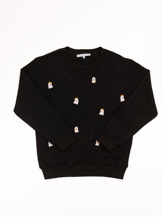 Ghost Black Embroidered SS Pullover