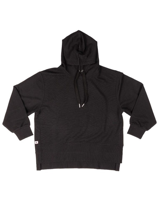 Black Ribbed Pullover SS