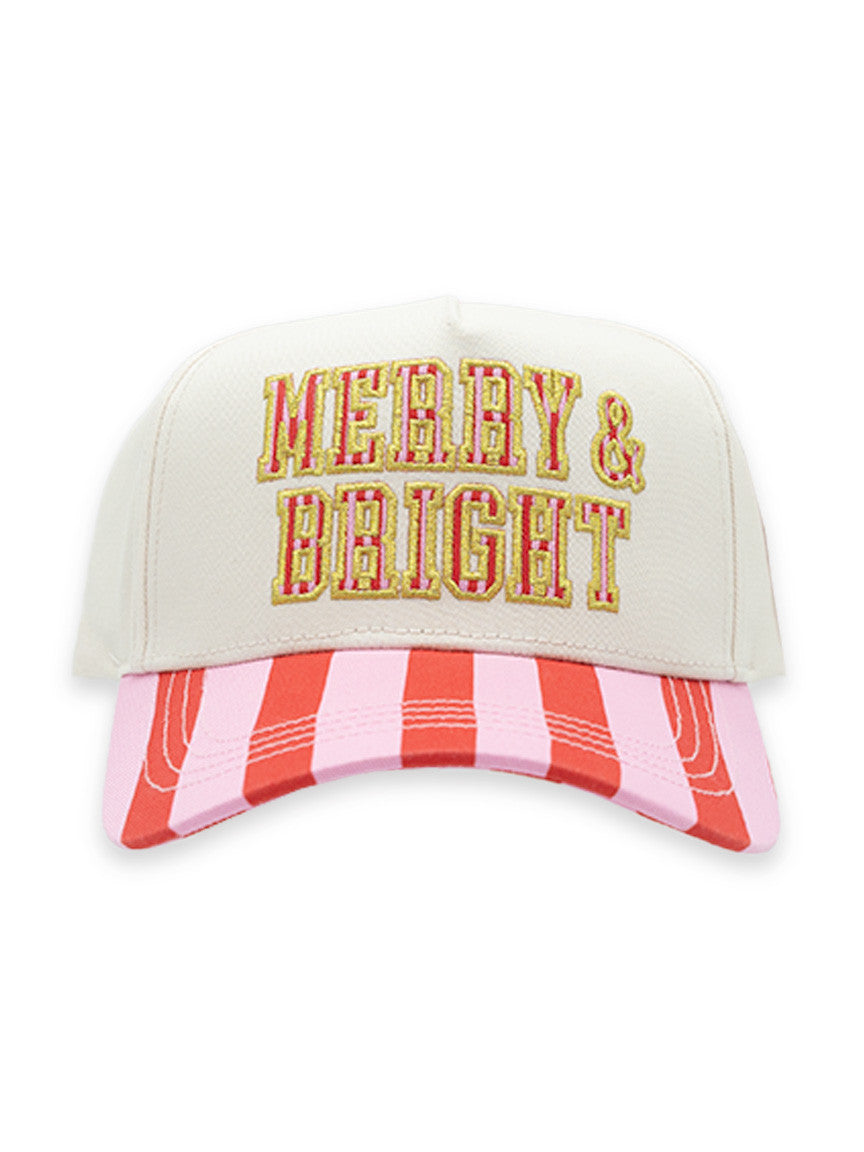 Merry & Bright Pink Baseball Hat