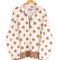 Brown & White Polka Dot Scallop Pull -