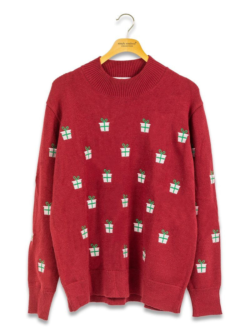 Present Maroon Sweater -