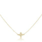17" Choker Simplicity Chain Gold - Classic Beaded Signature Cross