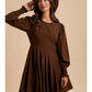 Espresso Fit And Flare Mini Dress