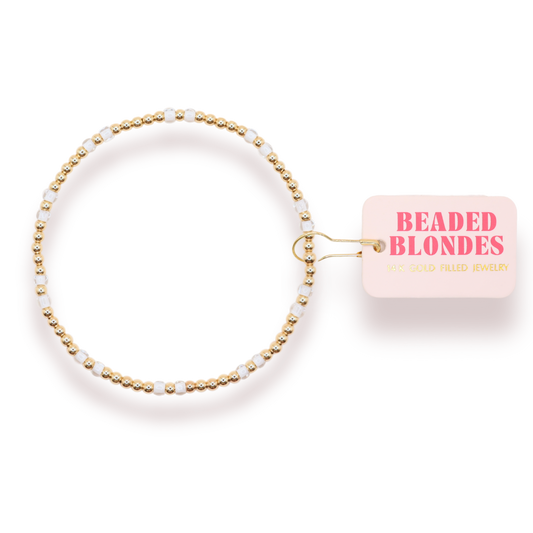 White Hazel Bracelet: Standard 6.75 inch