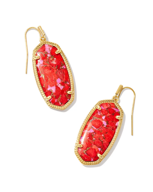 Elle Gold Red Fuschsia