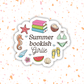 Summer Bookish Girlie Vinyl Sticker – Summer Book Lover  : 2.5"