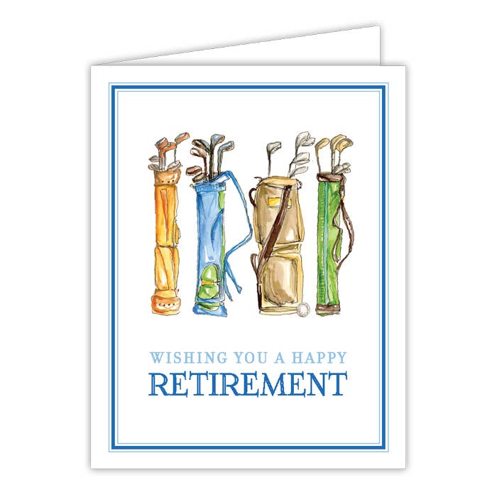 Handpainted Golf Retirement Greeting Card
