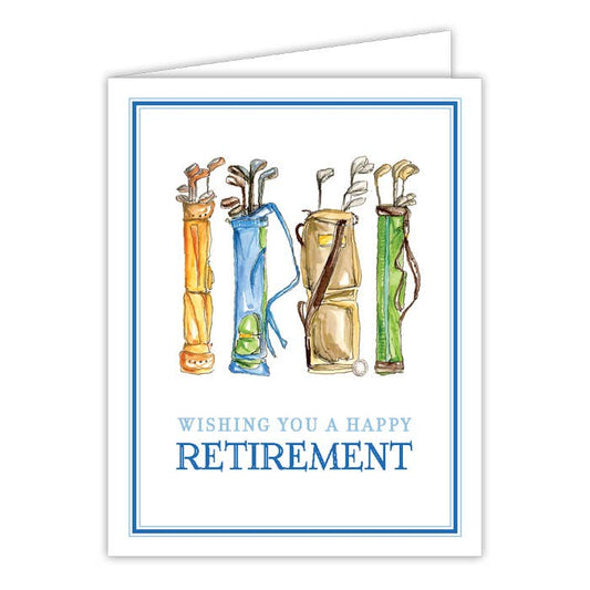 Handpainted Golf Retirement Greeting Card