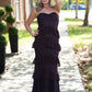 Poesy Maroon Ruffle Dress