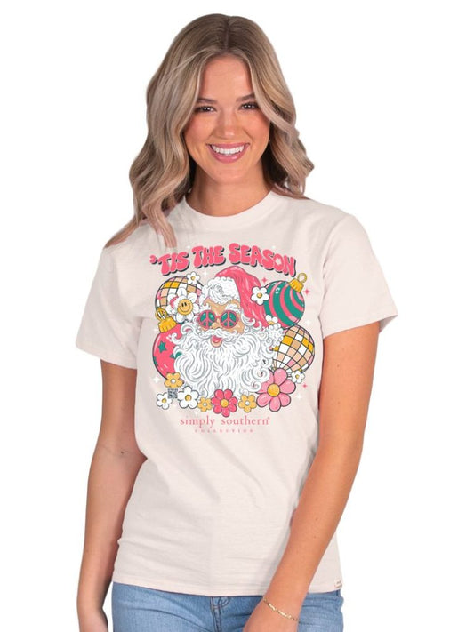 Tis The Season Groovy Santa SS -