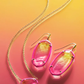 Elle Enamel Framed Drop Gold Sunset Ombre