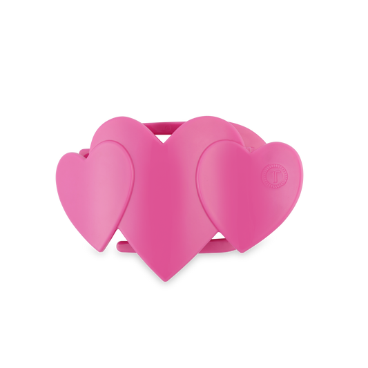 Flat Hair Clip | Small | Pink Heart to Heart