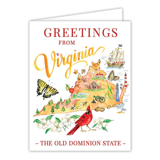 Virginia Handpainted Icons Greeting Card