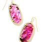 Elle Earrings Gold Light Burgundy Illusion