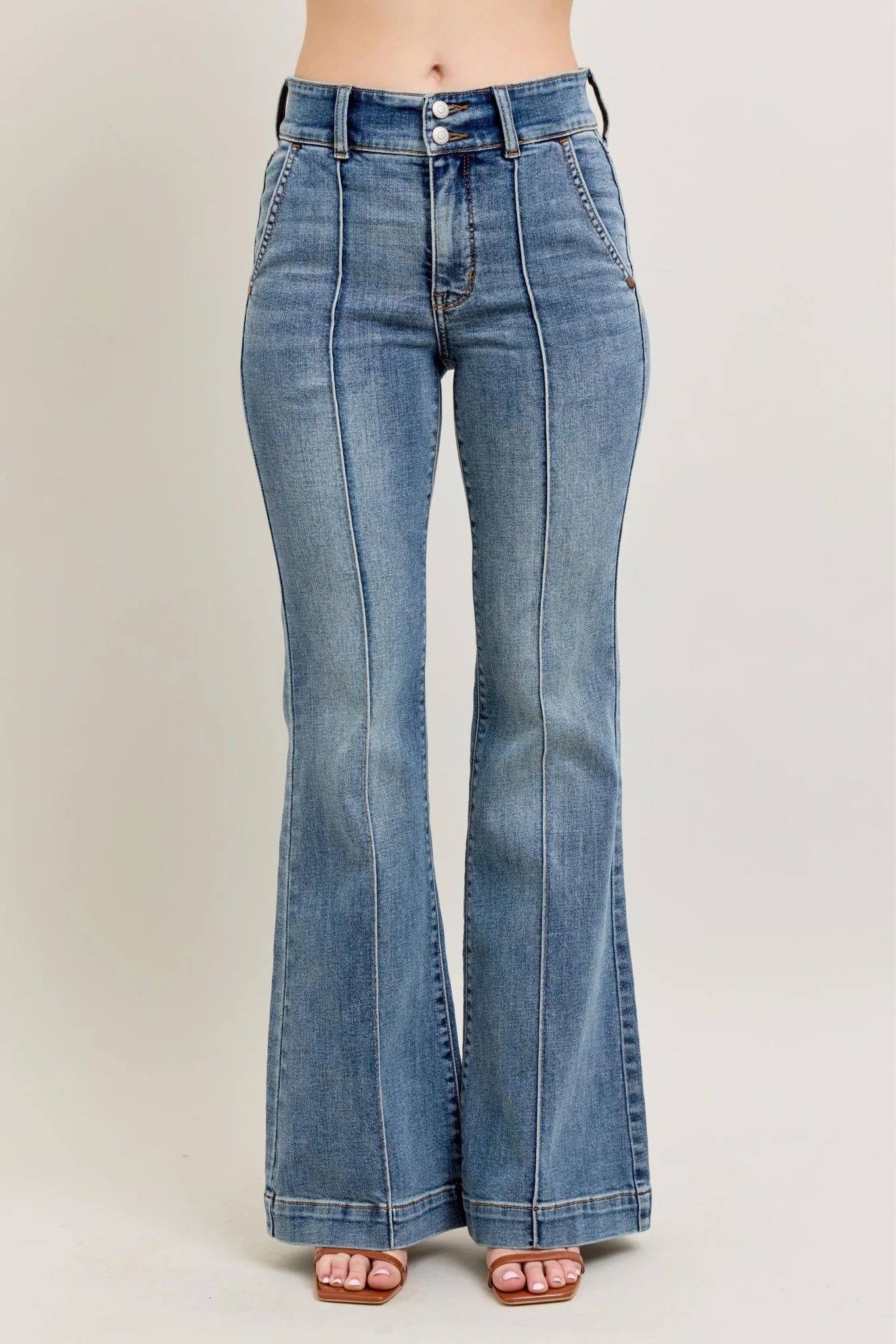 High Waist Trouser Flare Jeans Style 82651