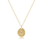 16" necklace gold - inspire love small gold disc - She Chester