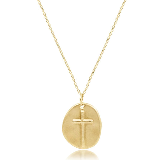 16" Necklace Gold Inspire Small Gold Charm - She Chester