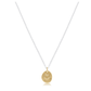 16" Necklace Sterling Mixed Metal - Inspire Love Small Gold Charm - She Chester