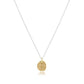 16" Necklace Sterling Mixed Metal Inspire Small Gold Charm - She Chester