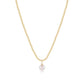 17" Choker Beaded - Classic Gold 3mm - Classic Pearl - She Chester