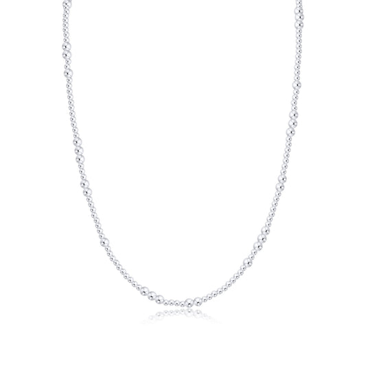 17" CHOKER BEADED - HOPE UNWRITTEN STERLING 3MM - She Chester