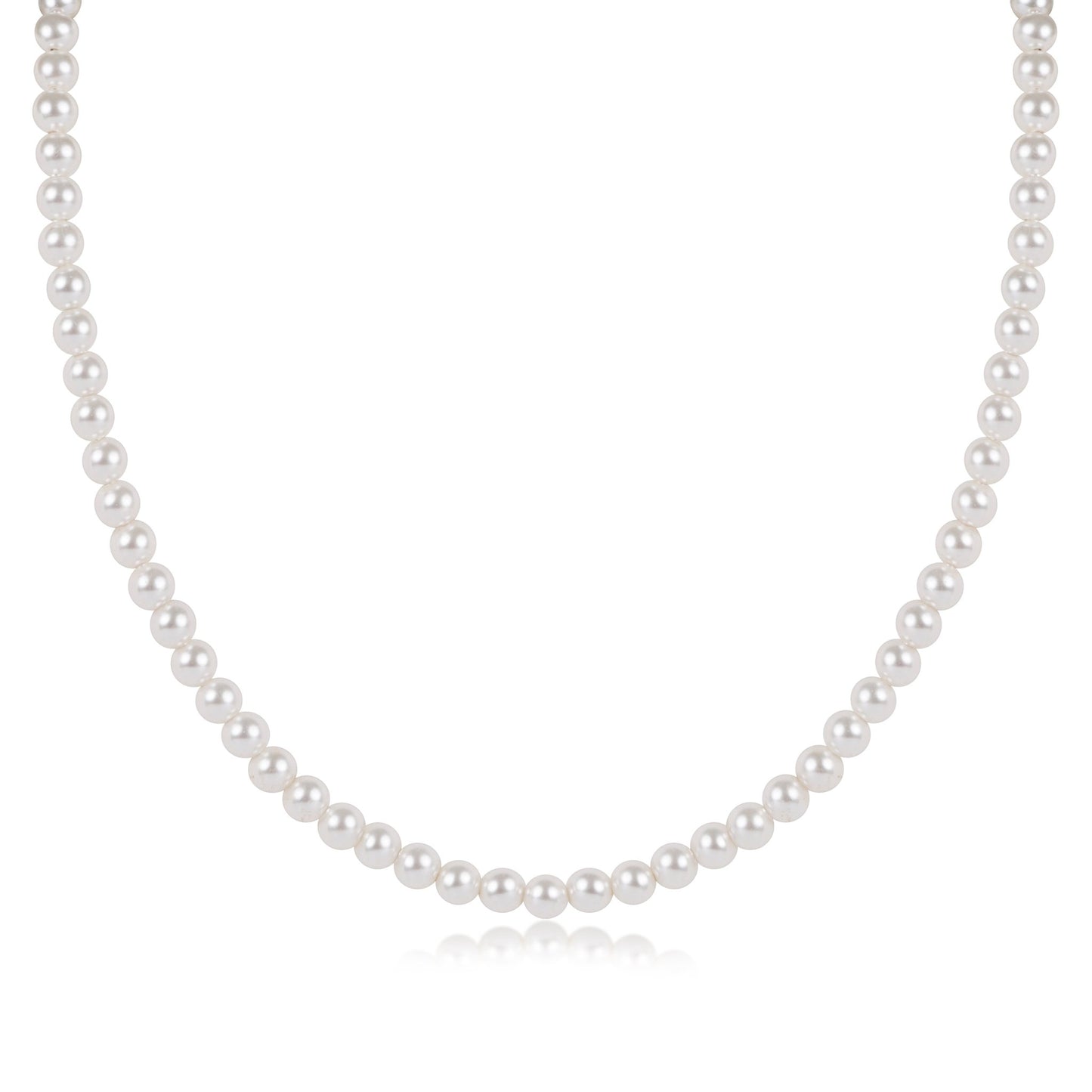 17" Choker Classic Pearl 4mm Bead - She Chester