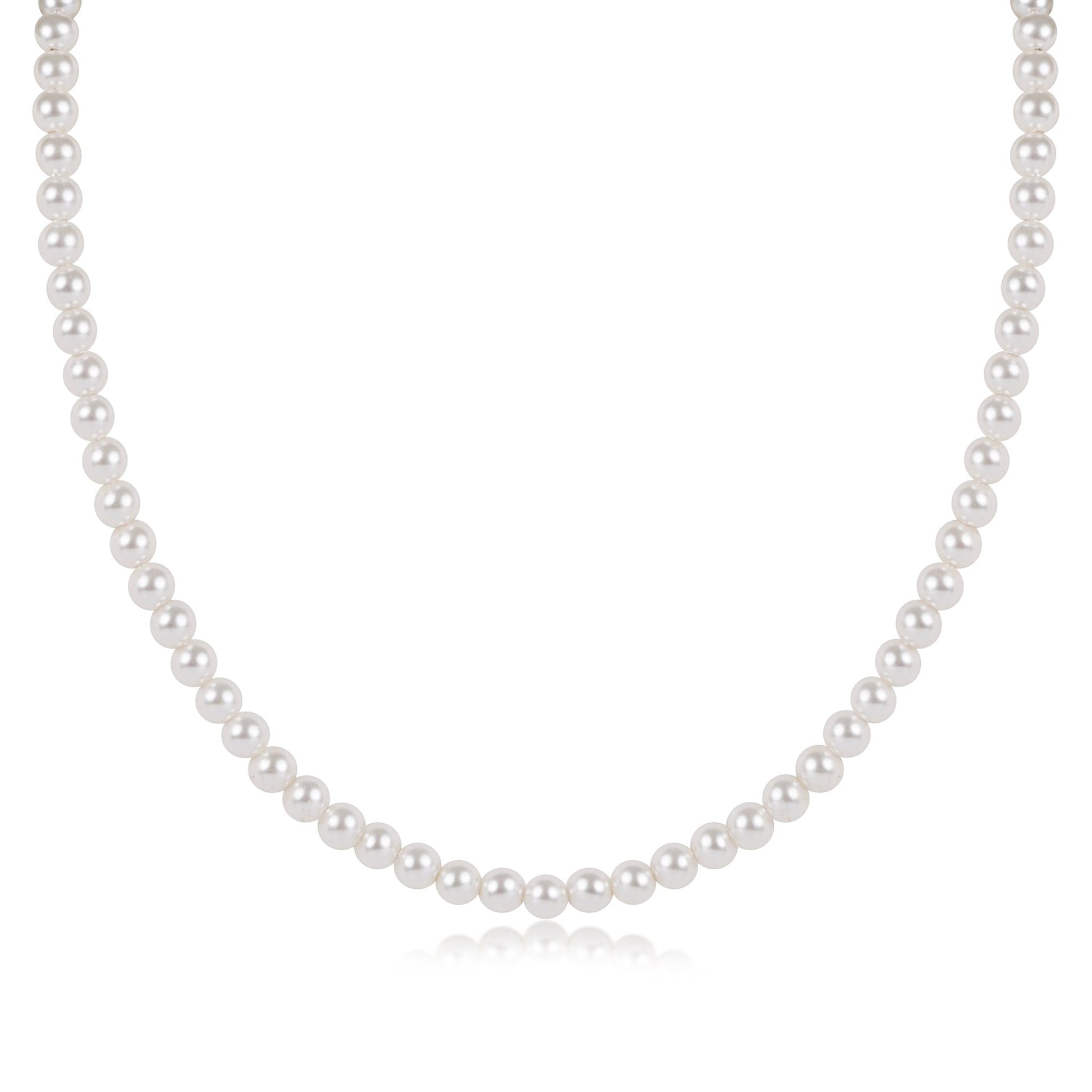 17" Choker Classic Pearl 4mm Bead - She Chester