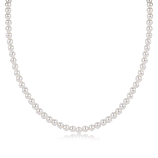 17" Choker Classic Pearl 4mm Bead - She Chester