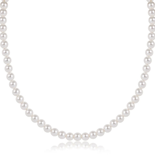 17" Choker Classic Pearl 5mm Bead - She Chester
