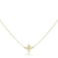 17" Choker Simplicity Chain Gold - Classic Beaded Signature Cross - She Chester