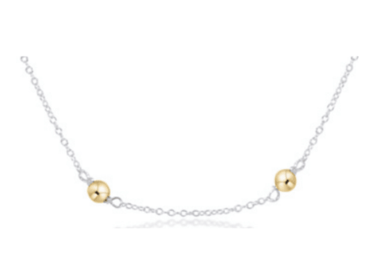17" Choker Simplicity Chain Sterling Mixed Metal - She Chester