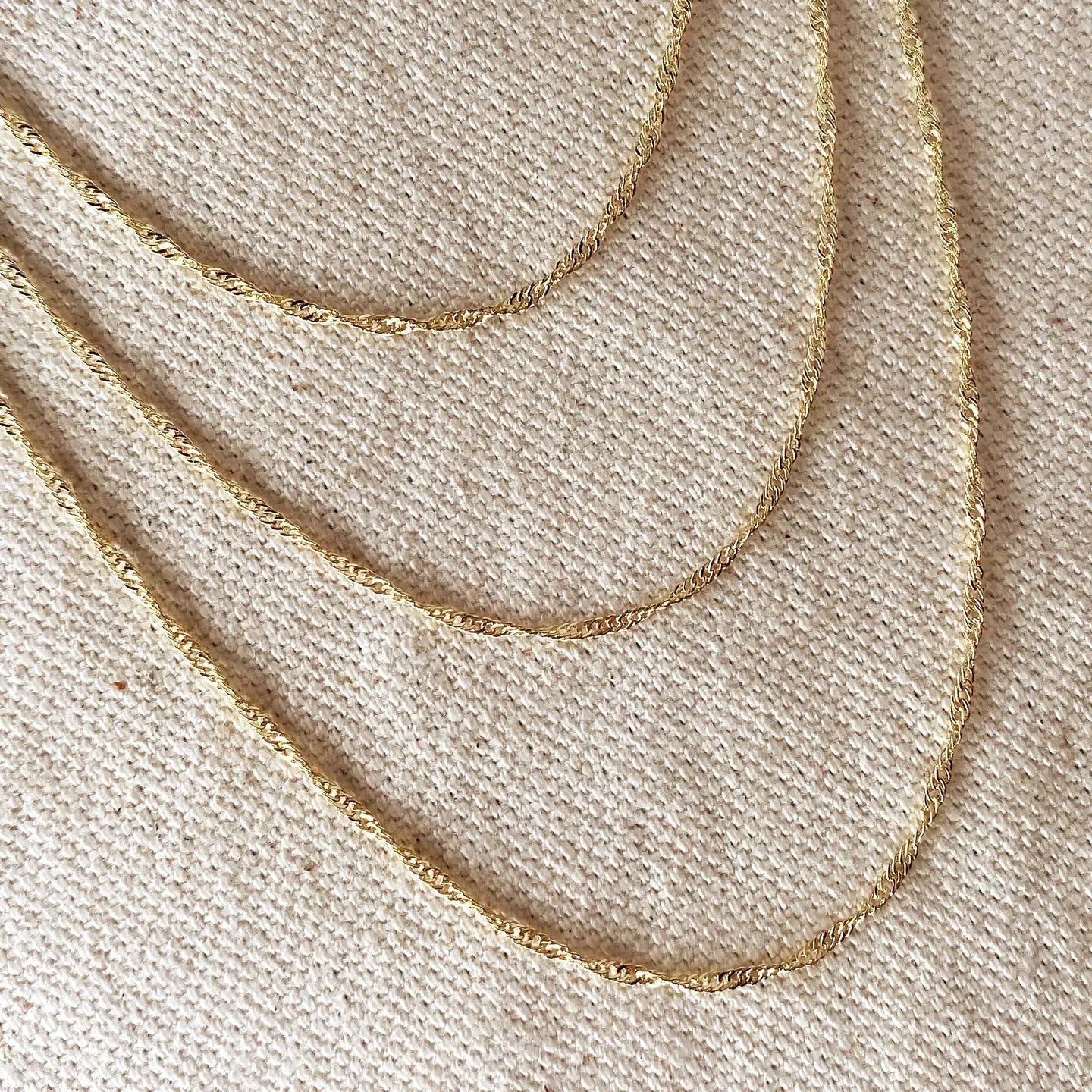 1.7mm Singapore Chain 18K GF - She Chester