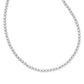 NYDIA STRAND NECKLACE IN SILVER WHITE CRYSTAL