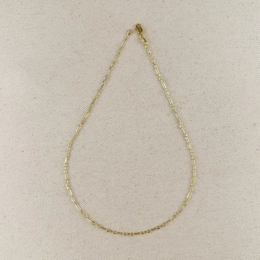 18k GF 2.1mm Paperclip Necklace - She Chester