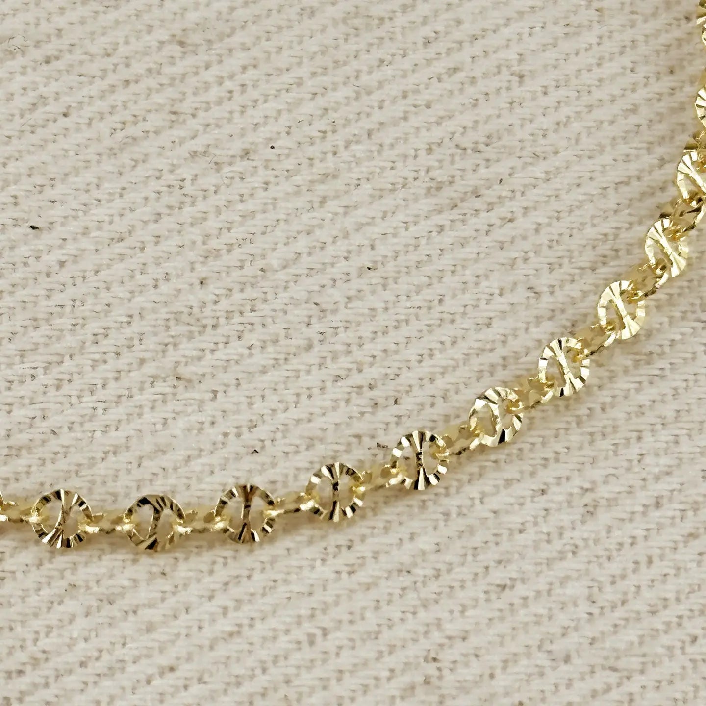 18k GF Diamond Cut Mirror Chain - She Chester