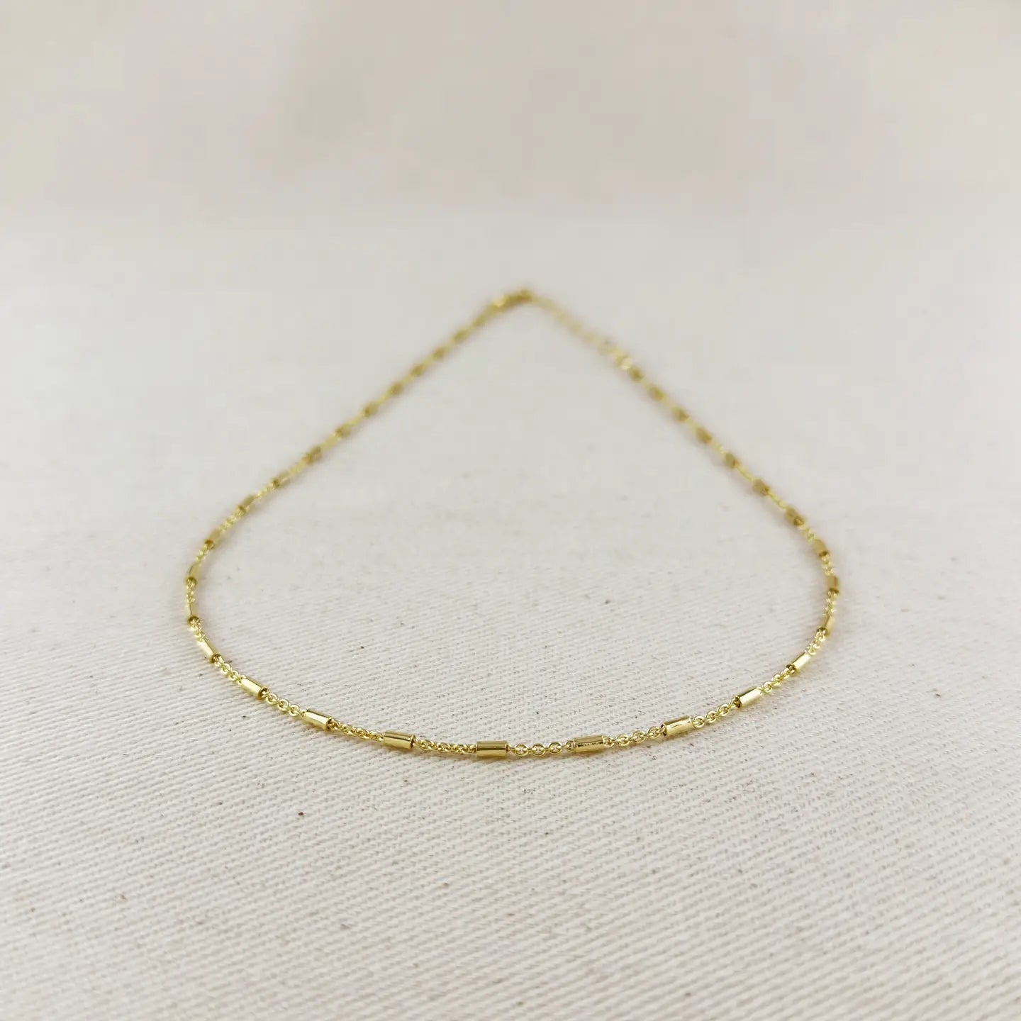 18k GF Mini Tube Necklace - She Chester